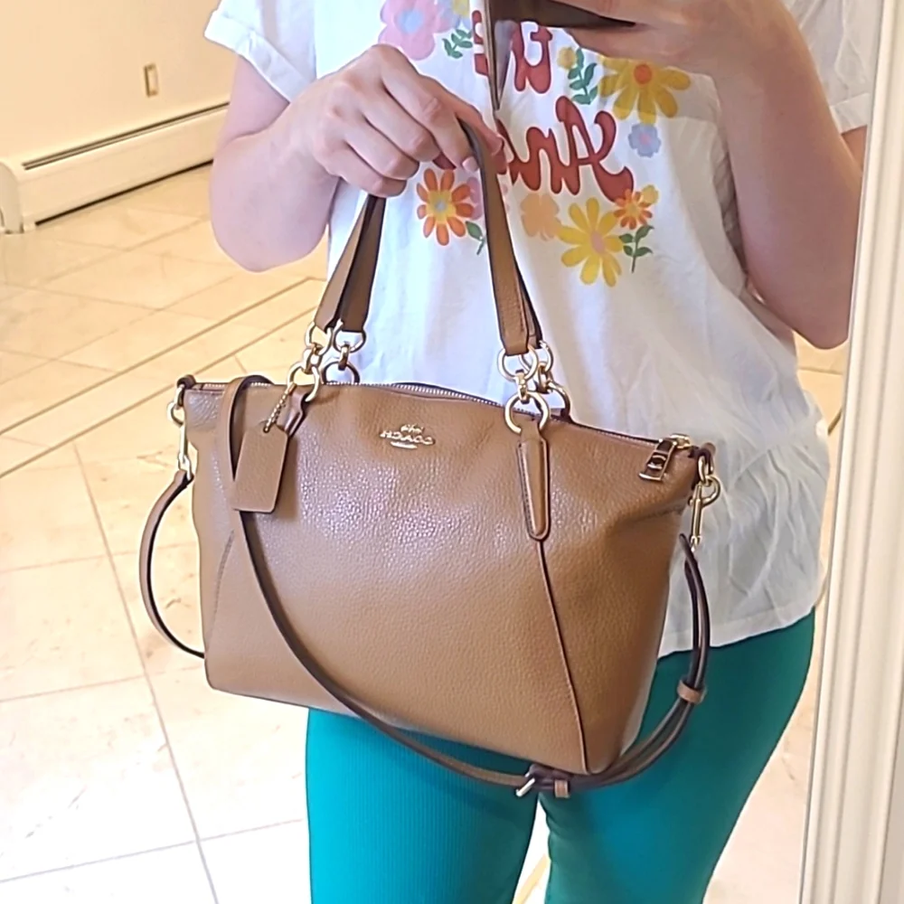 Coach Mini Kelsey Satchel Handbag Tan - Picture 4 of 13